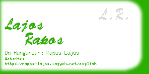 lajos rapos business card